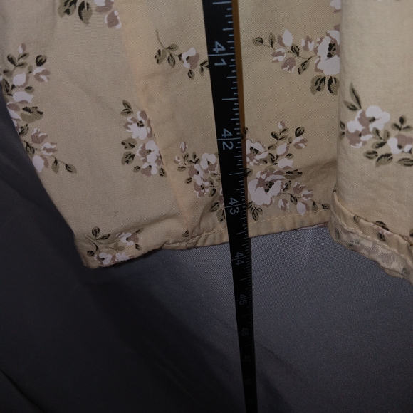 DIVIDED H&M Tie Shoulder Yellow Floral Smocked Sundress Womens Size M - Picture 11 of 14